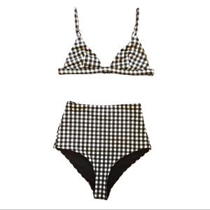 MARA HOFFMAN GIGHAM BIKINI SET